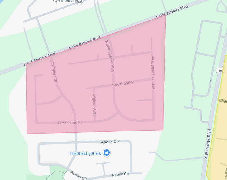 Water Spaniel Way Area